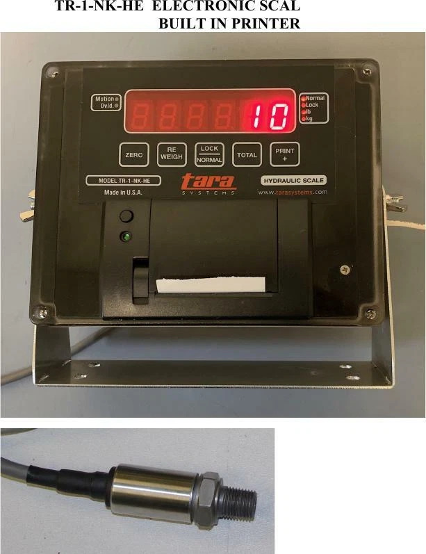 MNM Scales Tara System Forklift / Loader Hydraulic Scale System / Pressure Sensor, With Printer