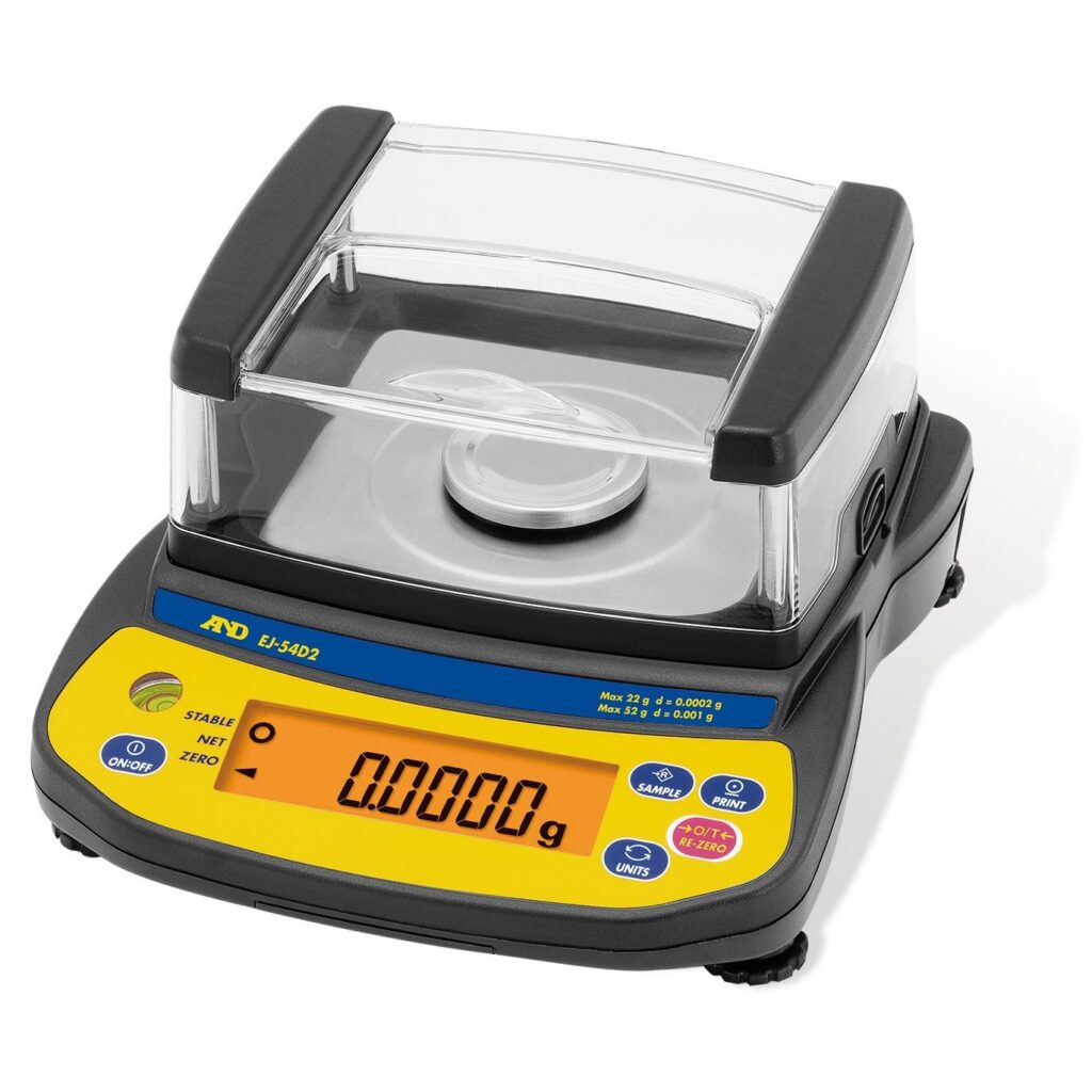 A&D EJ-54D2 Newton dual-range balance with breeze break