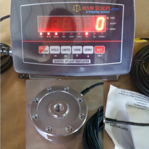 MNM Scales Compression Scale 10,000 x 1 lb with Low profile Load cell IDS-672-10K, Portable Display and Power cord