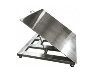 Washdown Stainless steel Floor Scale 5000 LB NTEP, CLASS III Top Lift Up for easy cleaning with Cardinal Detecto 190 Storm indicator