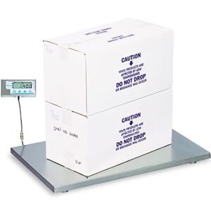 Brecknell PS500-22S, Compact Lightweight Floor Scale, 500 lb x 0.2 lb, 22" x 22"