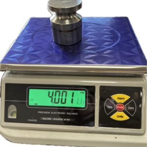 MNM Scales Portable Weighing Scale 33 lb X 0.001 lb/ 15 kg x 0.5 g, Pan 12"x9"