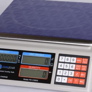 MNM Scales PS-C30KS Counting Scale PS-75 lb X 0.002 lb, Pan 11"x8.5", AC