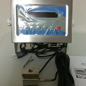 MNM Scales Compression Scale 3000 X 0.5 LB, S-Type Load Cell / LCD Digital Indicator
