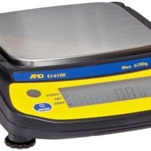 A&D EJ6100 Newton Compact Electronic Toploading Balance with LCD