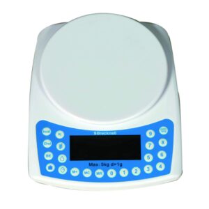 Brecknell DS-1 Dietary & Kitchen Scale 5.875" Round Platform Gray, 5000g.