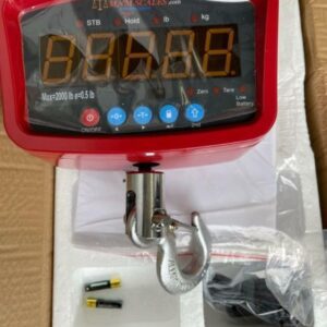 MNM Scales OP-924B-3000 LCD Crane Scale, 3,000 lb × 0.5 lb