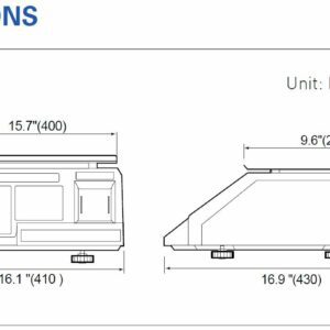 CAS LP1000N Label Printing Scale, 30lbs Capacity, 0.01lbs Readability