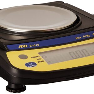 A&D Newton EJ-610 Series EJ Compact Balance, 600g Capacity, 120V