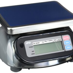 A&D SK-10KWP Stainless Steel Washdown Scale, NTEP Approved, 10kg