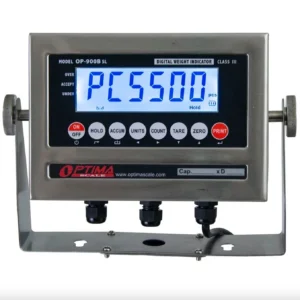 Optima Scales OP-900B-12-2PT NTEP Digital Weighing Indicator, IP65 Stainless steel with 2 connectors