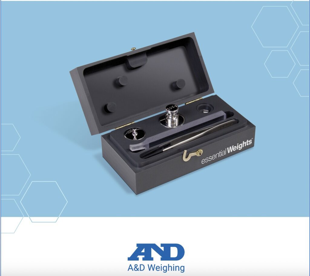 A&D Weighing AD-100-10- 200, 100 g, 10 g, 200 mg, ASTM Class I, w/ISO17025 Cert.