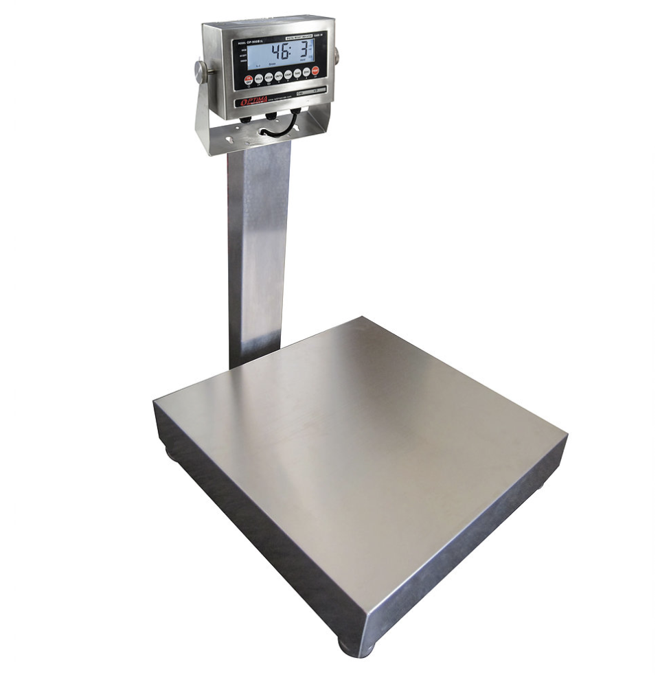 Optima Scales OP-915W-SS-2424-500 NTEP Bench Scale - 24 x 24 in., 500 x 0.1 lb Washdown