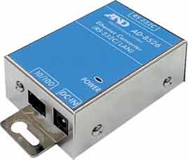 A&D AD-8526-25 RS-232C-to-Ethernet Converter, D-Sub 9-to-25 Configuration