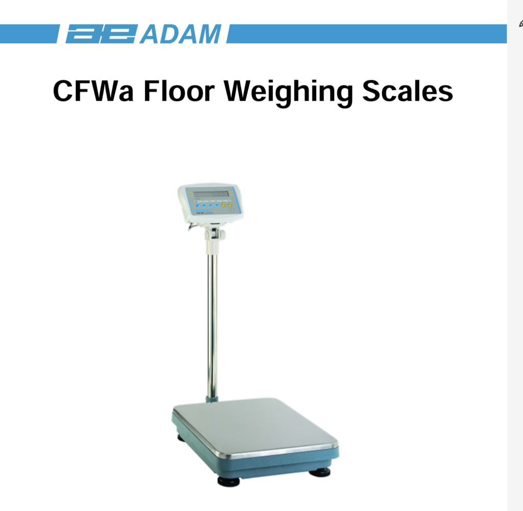 Adam Equipment TFW 130a weighing Bench Scale