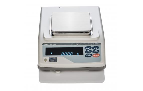 A&D GF-300P (GF300P) NTEP Class II pharmacy balance, 310 g x 0.001 g, front view